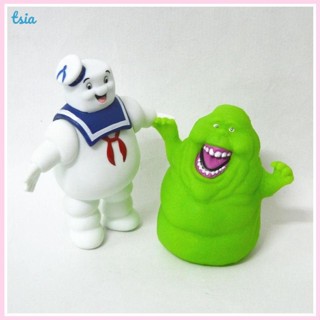 Rx ฟิกเกอร์ Ghostbusters Marshmallow Man Slimer Green Ghost ของเล่น ของขวัญ สําหรับเด็ก