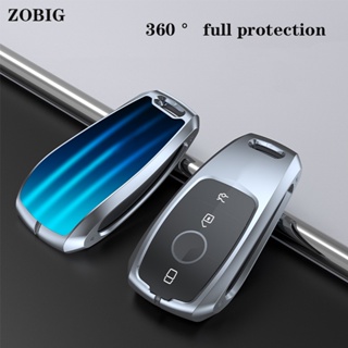 ZOBIG Alloy 3D Mirror Car Key Cover Case For Mercedes Benz A B C E S GLB GLC GLE GLS A200 E300 E400 C200 C300  S/E-Class