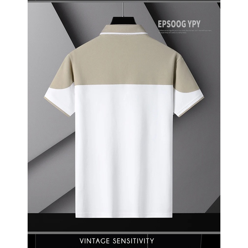 BKorea Style 2022 Brand Fashion Polo Shirts Short Sleeve Men's Patchwork Summer Polyester Breathable Tops Tee Oversi #4
