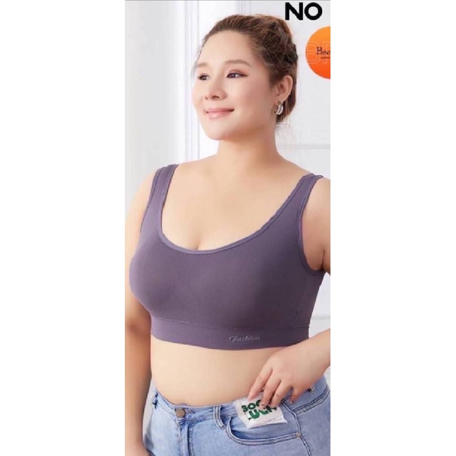 เสื้อชั้นในไซต์ใหญ่พิเศษ Beena อก 44-50 นิ้ว Sport Bra สาวอวบ เสื้อชั้นในคนอ้วน ชุดชั้นในคนอ้วน สปอร์ตบรา ไม่มีโครง - รูปที่ 7
