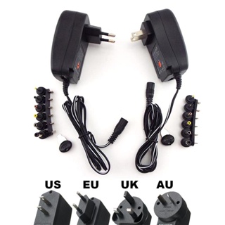 อะแดปเตอร์ชาร์จพาวเวอร์ซัพพลาย 3V 4.5V 5 6 7.5V 9V 12V 2A 2.5A AC DC ปรับได้ สําหรับคอมพิวเตอร์ โน้ตบุ๊ก กล้องวงจรปิด