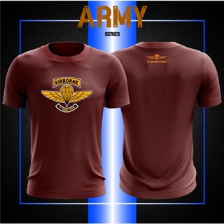 เสื้อยืดผ้าฝ้าย เสื้อยืด BAJU 17Ramd PARA BAJU ARMY 17 Ramd PARATROPER