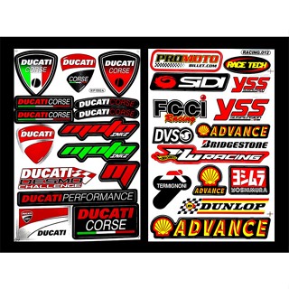 YSS Ducati Corse สติ๊กเกอร์แต่งรถ มอเตอร์ไซค์ รถซิ่ง บิ๊กไบค์ รถยนต์ สติ๊กเกอร์ติดกระจกแต่งรถยนต์ รถกระบะ ติดข้างรถ