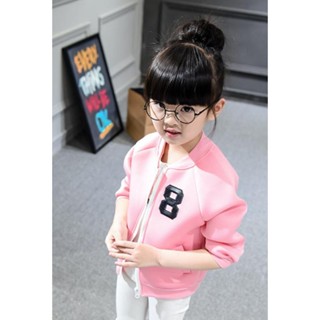 TLG-926 เสื้อแขนยาวเด็กหญิง เสื้อกันหนาวเด็กหญิง สีชมพู Size-120/13 (5-6Y)