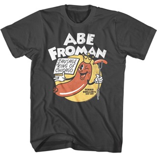 Tee ผู้ใหญ่พอดีเฟอร์ริส Bueller Abe Froman ไส้กรอกกษัตริย์ของชิคาโกวันปิดตลก # 251 เสื้อยืดคอโอ &lt;&lt;v