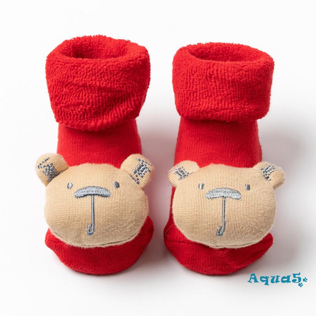 Aqq- ถุงเท้าจับ อบอุ่น ยืดหยุ่น ลายการ์ตูนคริสต์มาส กันลื่น สําหรับเด็กวัยหัดเดิน เด็กทารก เด็กผู้หญิง เด็กผู้ชาย - รูปที่ 6