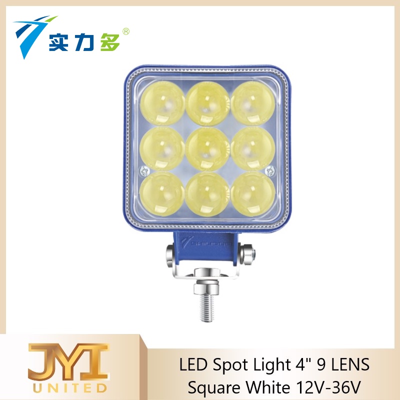 SHILIDUO ไฟ LED สปอต 4" 9 เลนส์สแควร์สีขาว 12V-36V SD-3410 SD3410