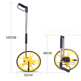 ล้อวัดทางกล ล้อวัดระยะ Mechanic วัดได้ 0-9999M 12 inchsDistance Measuring Wheel