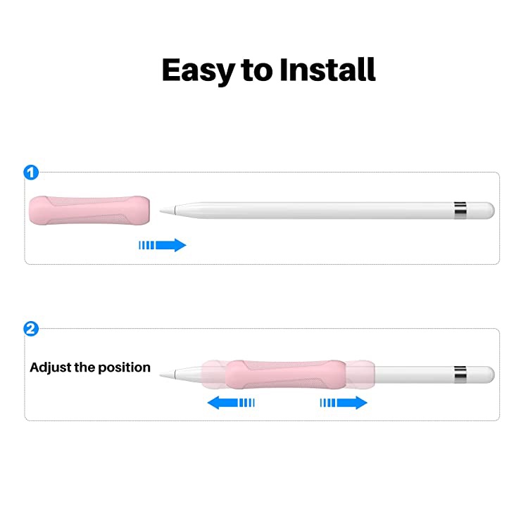 ที่ใส่ดินสอซิลิโคนที่ได้รับการอัพเกรดปลอกดินสอกันลื่นเคสเข้ากันได้กับ แอปเปิล ดินสอ - รูปที่ 3