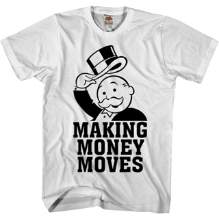 Making Money Moves Monopoly T-Shirt เสื้อวินเทจชาย เสื้อสาวอวบ เสื้อยืดแฟชั่น เสื้อยืด oversize