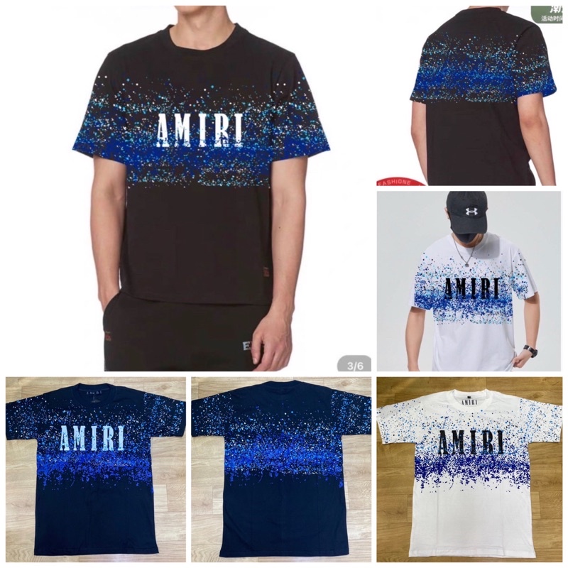 เสื้อคอกลมสีสะบัดอามิริAmiri🦅งานสวยHi-endใส่ได้ทั้งชายหญิงM-2xlamiri