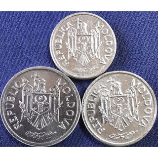 เหรียญ​ต่างประเทศ​ มอลโดวา​ Moldova, 1,10,25 Ban,ไม่​ผ่าน​ใช้​ UNC, #​1694T