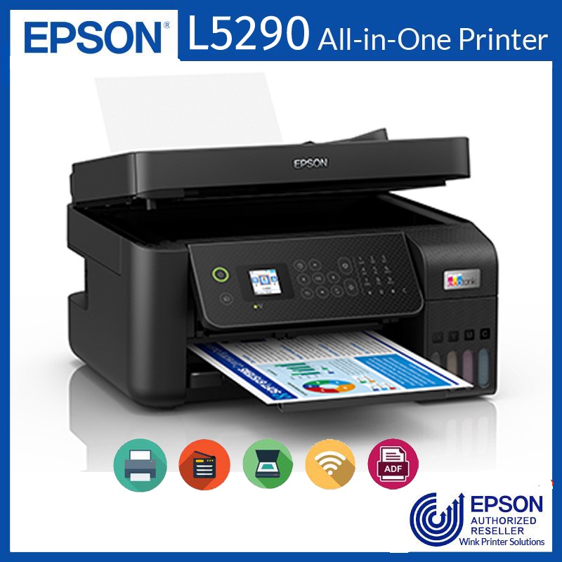 เครื่องพิมพ์ Epson EcoTank L5290 ตอบโจทย์การใช้งานทางธุรกิจแบบครบวงจร  พิมพ์, สแกน, ทำสำเนา, แฟกซ์ด้