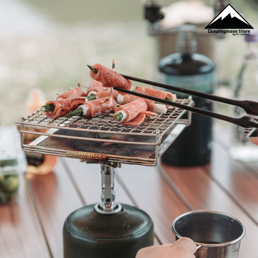 ตะแกรงปิ้งขนมปัง Campingmoon US-1615 | US-1312 แสตนเลสเกรดพรีเมี่ยม พร้อมแผ่นรองเตา - รูปที่ 5