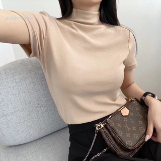 Ey_shop688#พร้อมส่ง✨855#เสื้อแฟชั่น​เกาหลี​ผ้าเรย่อนแขนสั้น #เสื้อเข้ารูปผ้านุ่มๆใส่สบาย