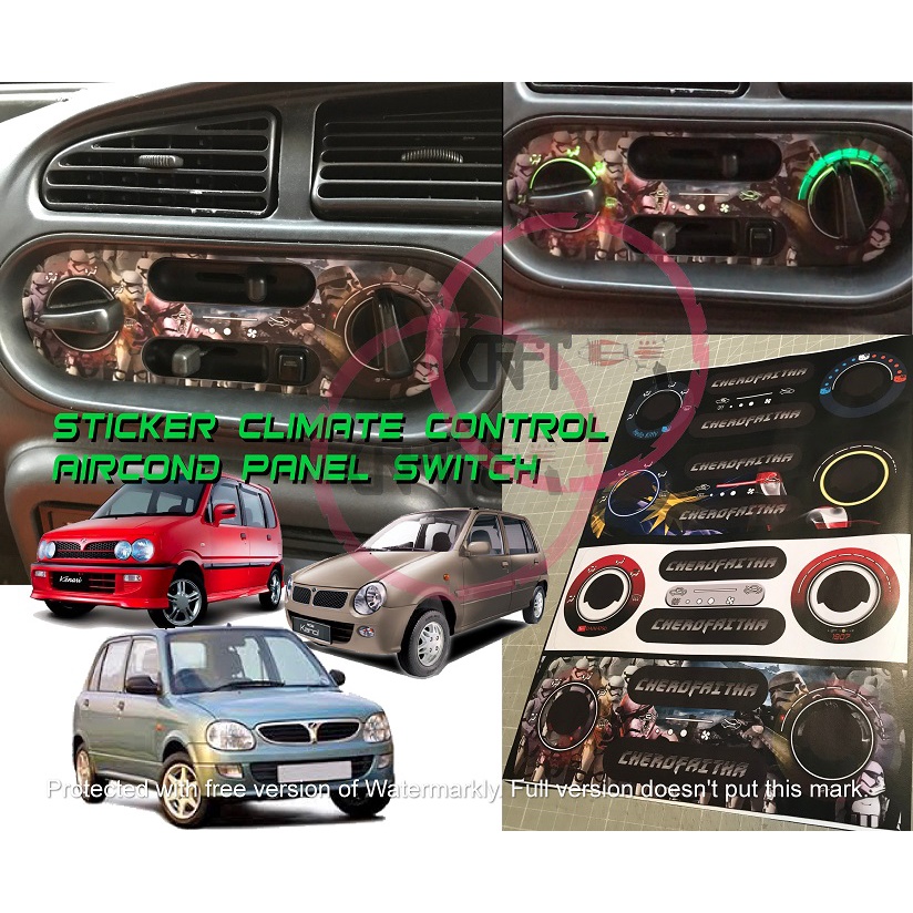 CFS490 ควบคุม Aircond แผงสวิทช์แผงแผงแผงแผงรถจักรยานยนต์ย้าย Mira Gino L9