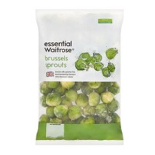 Essential Waitrose Brussles Sprouts 500g.เวทโทรสกระหล่ำปลีหัวเล็กแช่แข็ง 500กรัม อาหาร วัตถุดิบ ผัก