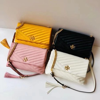 Tory Burch Kira Chevron Convertible Shoulder Bag 4 สี กระเป๋าแฟชั่น กระเป๋าสะพายไหล่ กระเป๋าสะพายข้าง งานสวย