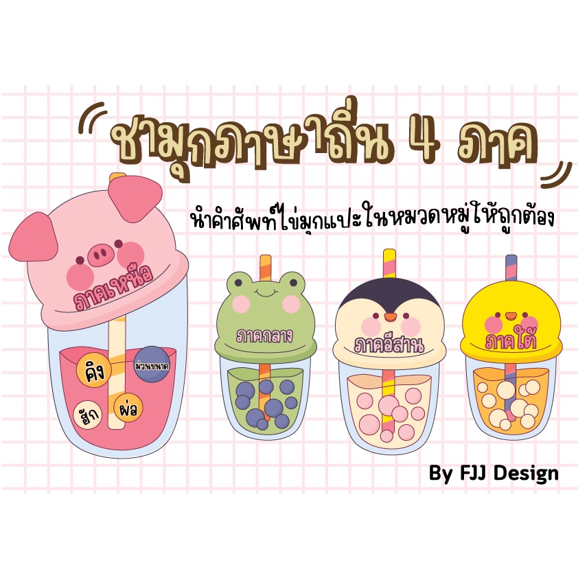 สื่อการสอนภาษาไทย สื่อการสอนเรื่องภาษาถิ่น 4 ภาค