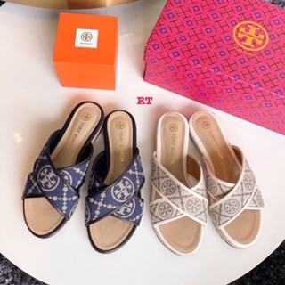 รองเท้าแตะ TORY BURCH 🤍💙 รองเท้าแตะแบรนด์เนม | รองเท้าแฟชั่น