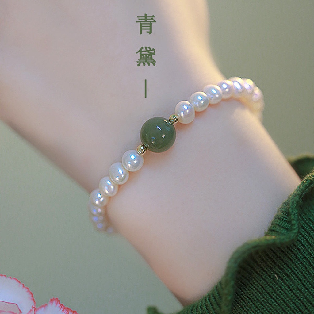 สร้อยข้อมือ ประดับไข่มุกธรรมชาติ ระดับสูง สไตล์อินดิโก้ สําหรับผู้หญิง และแฟนหนุ่ม 2022