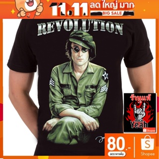 เสื้อวง John Lennon เสื้อ จอห์น เลนนอน ร็อคในตำนาน ลายอมตะ เสื้อวินเทจ RCM1471