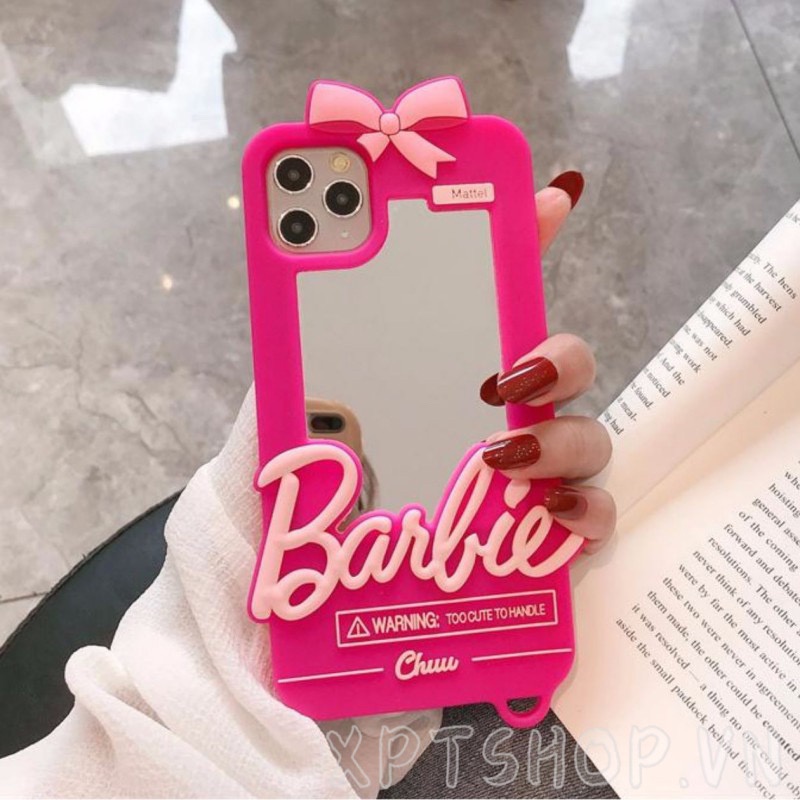 เคสโทรศัพท์มือถือ ซิลิโคน กันกระแทก พร้อมกระจก สีชมพู สําหรับ iPhone 14ProMax 14Plus 13 12 11ProMax IX XR MAX 7 8Plus