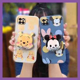 Cartoon Rotatable stand Phone Case For Samsung Galaxy A22 5G/SM-A226B Simplicity quicksand Anti-fall cute