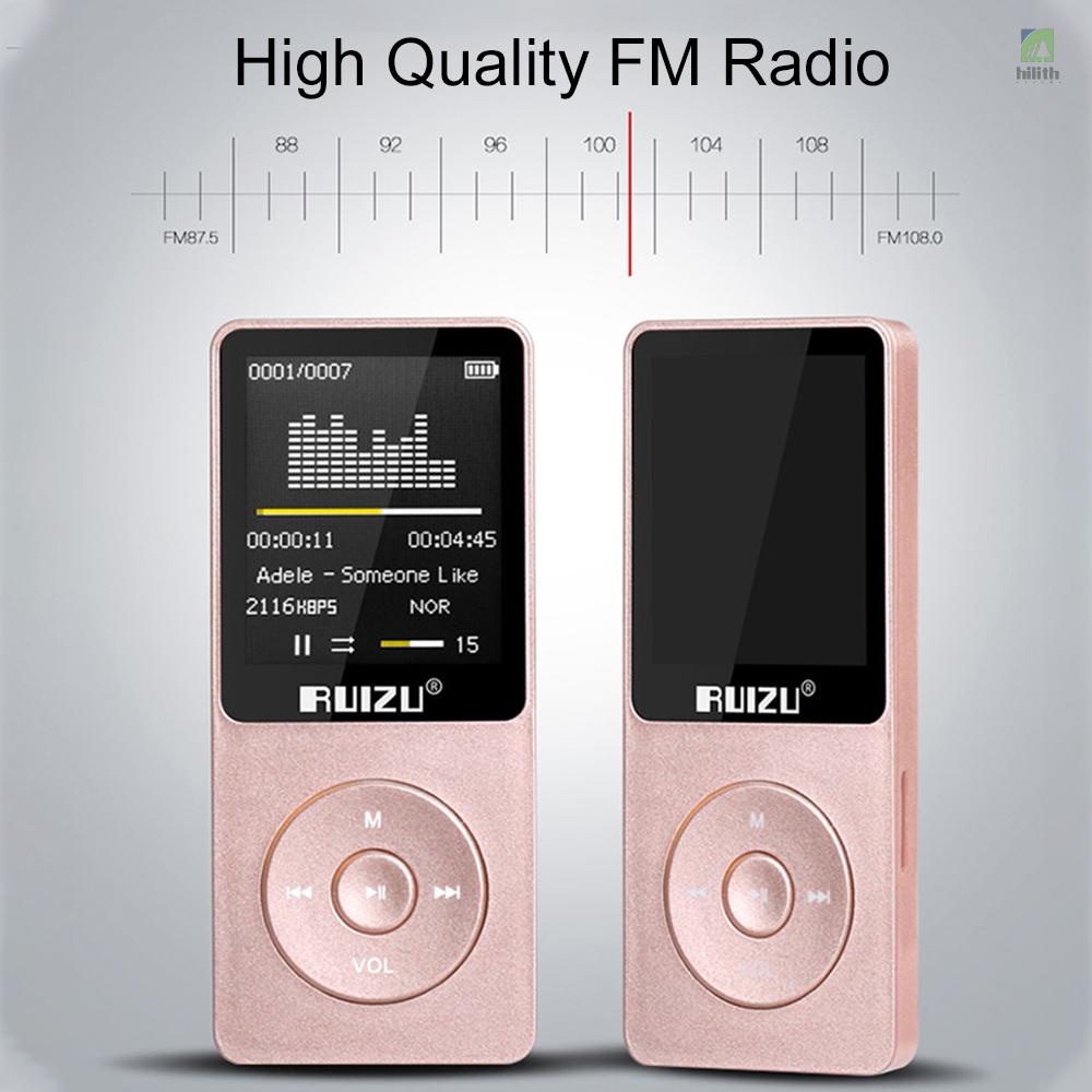 Hilith) RUIZU X02 เครื่องเล่น MP3 MP4 8GB 1.8 นิ้ว การ์ด TF วิทยุ FM บันทึก E-book เวลา ปฏิทิน #8
