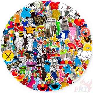 111 ชิ้น / ชุด ✘✘ สติกเกอร์ ลาย Kaws &amp; Sesame Street สําหรับติดตกแต่ง ✘✘ สติกเกอร์แฟชั่น กันน้ํา DIY Doodle