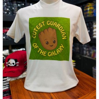 เสื้อยืดMarvel ลิขสิทธิ์แท้ ลายGroot สีขาว (MVX-331)