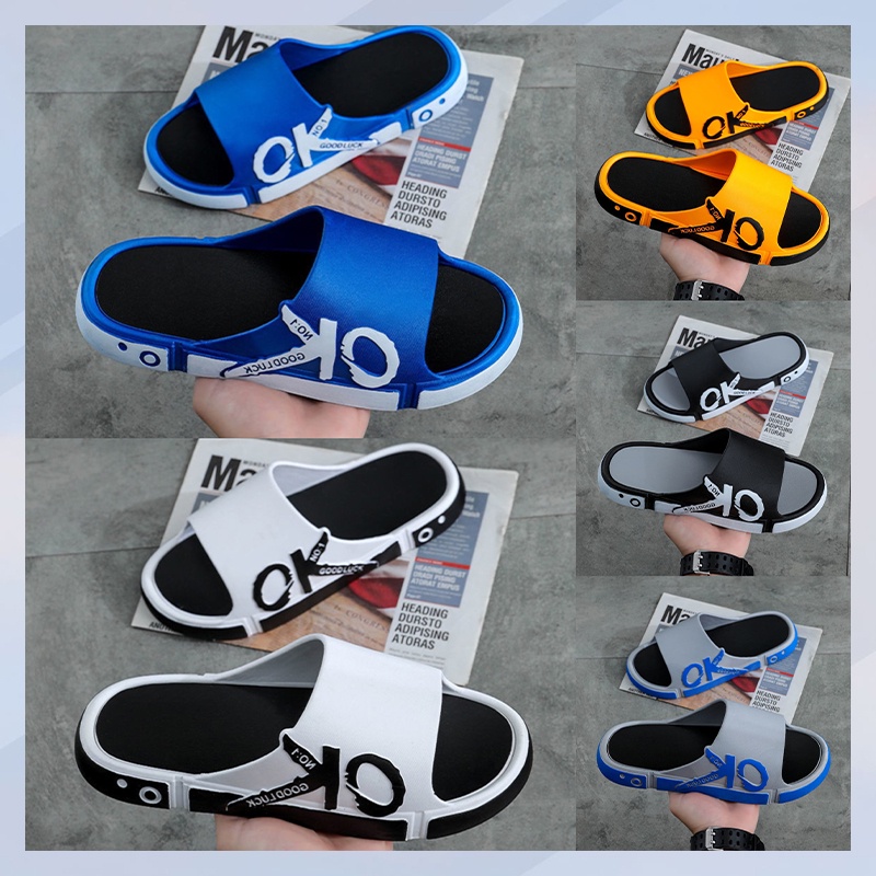 Fshow พร้อมส่ง รองเท้าแตะผู้ชาย  พื้นนิ่ม เด่นมาก สีตัดขอบเริ่ด มี 5 สี So good 🕶