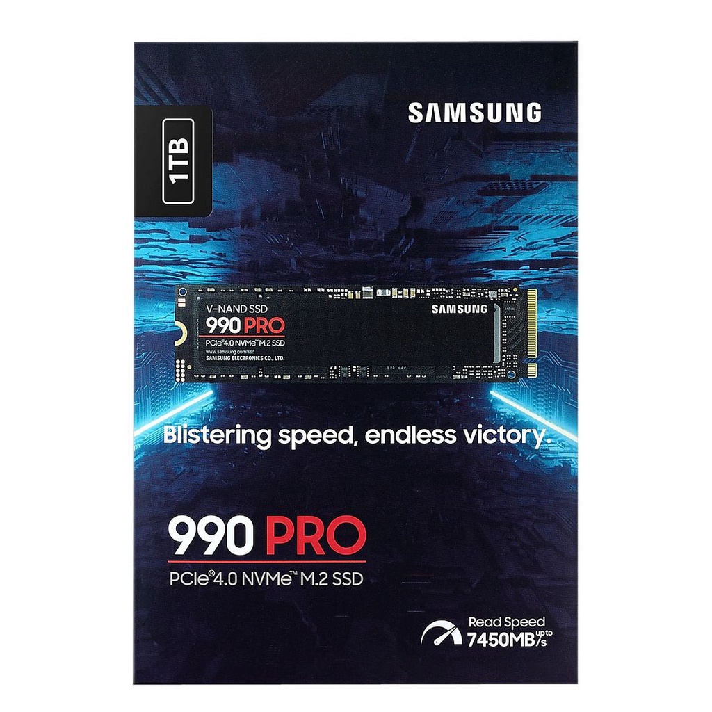 Samsung 990 PRO 1TB PCIe Gen 4.0 x4 NVMe M.2 2280 Internal SSD, MZ-V9P1T0BW