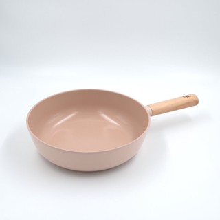 Omocha - (Peach) FIKA กระทะก้นลึก 26 cm สีพีช - (Wok pan 26 cm)