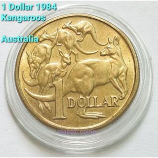 เหรียญ 1 Dollar "Kangrarois" 1984 Australia