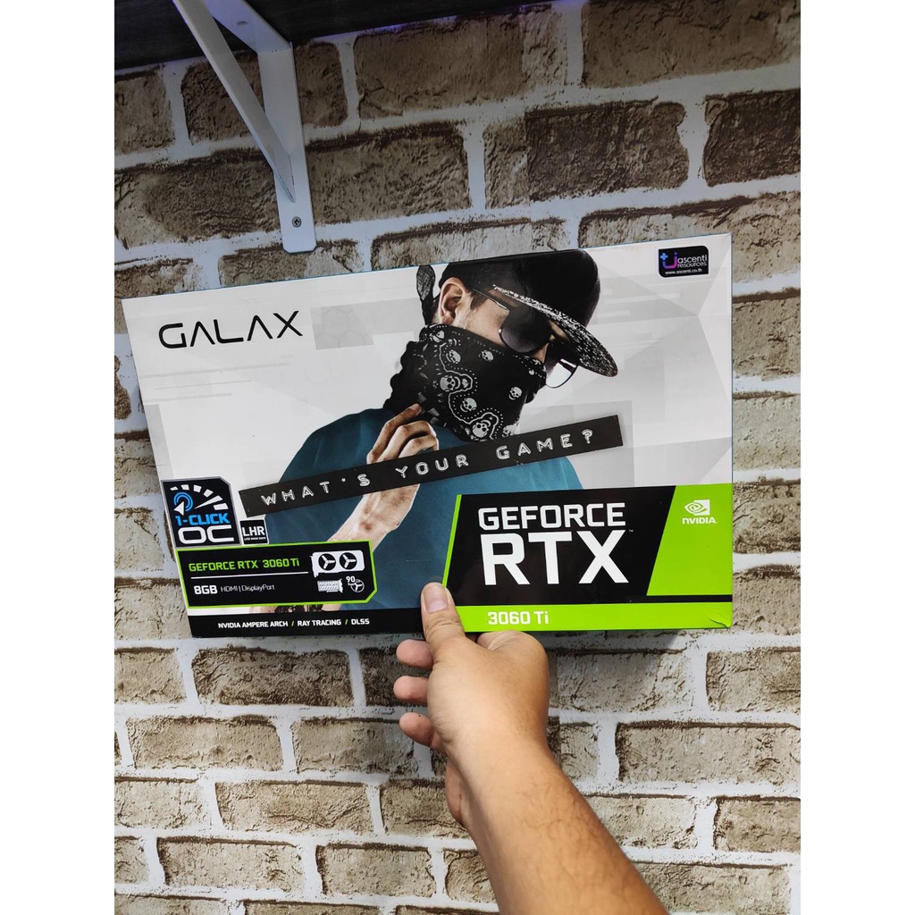 การ์ดจอ Galax RTX3060 ti 8gb (1-Click OC) สินค้าเป็นมือสองมีกล่อง ประกัน arc 30/03/2024