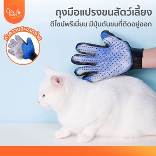 [🔥ลดแรง] PawSociety ถุงมือแปรงขนสัตว์เลี้ยง แบบสวม แปรงขนหมาหมา สุนัข ขนแมว