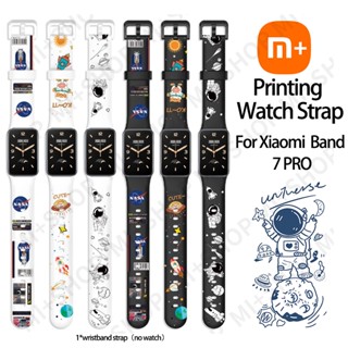 สําหรับ MI Band 7 Pro Smart Watch Band Xiaomi MI Band 7 Pro สายคล้องคอ เปลี่ยนได้ สายซิลิโคน MI Band 7 Pro สายรัดข้อมือ การ์ตูน กันน้ํา