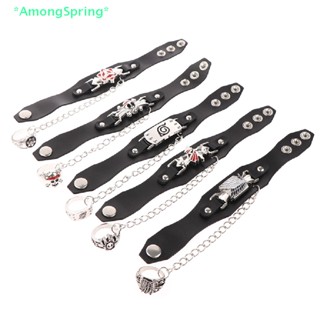 Amongspring&gt; สร้อยข้อมือ และแหวน ลายอนิเมะนารูโตะ อุปกรณ์เสริม สําหรับแต่งคอสเพลย์