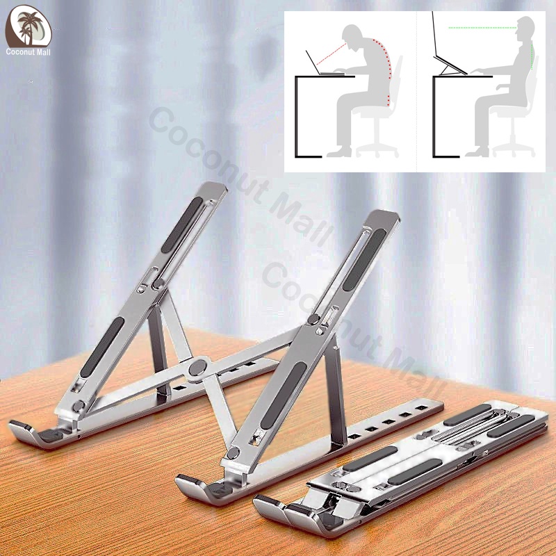 แท่นวางโน๊ตบุ๊ค ขาตั้งแล็ปท็อป ที่วางโน๊ตบุ๊ค ขาตั้งแท็บเล็ต ขาตั้งโน๊ตบุ๊ค ที่วางแล็ปท็อป แบบอลูมิเนียม/แบบพลาสติก - รูปที่ 6