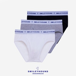 กางเกงในชาย กางเกงในขาสั้น สีขาว สีเทา สีดำ SMILEYHOUND INNERWEAR รุ่น CU2103