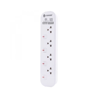 ส่งฟรี Toshino รางปลั๊กไฟ 4 ช่อง 4 สวิตช์ 3 เมตร 16A/3600W รุ่น JT4-3M