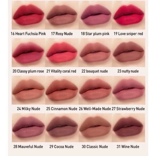 แท้ พร้อมส่ง Peripera Ink Velvet tint 4g.เพอริเพอร่า อิ้งค์ เวลเวท ทิ้นท์