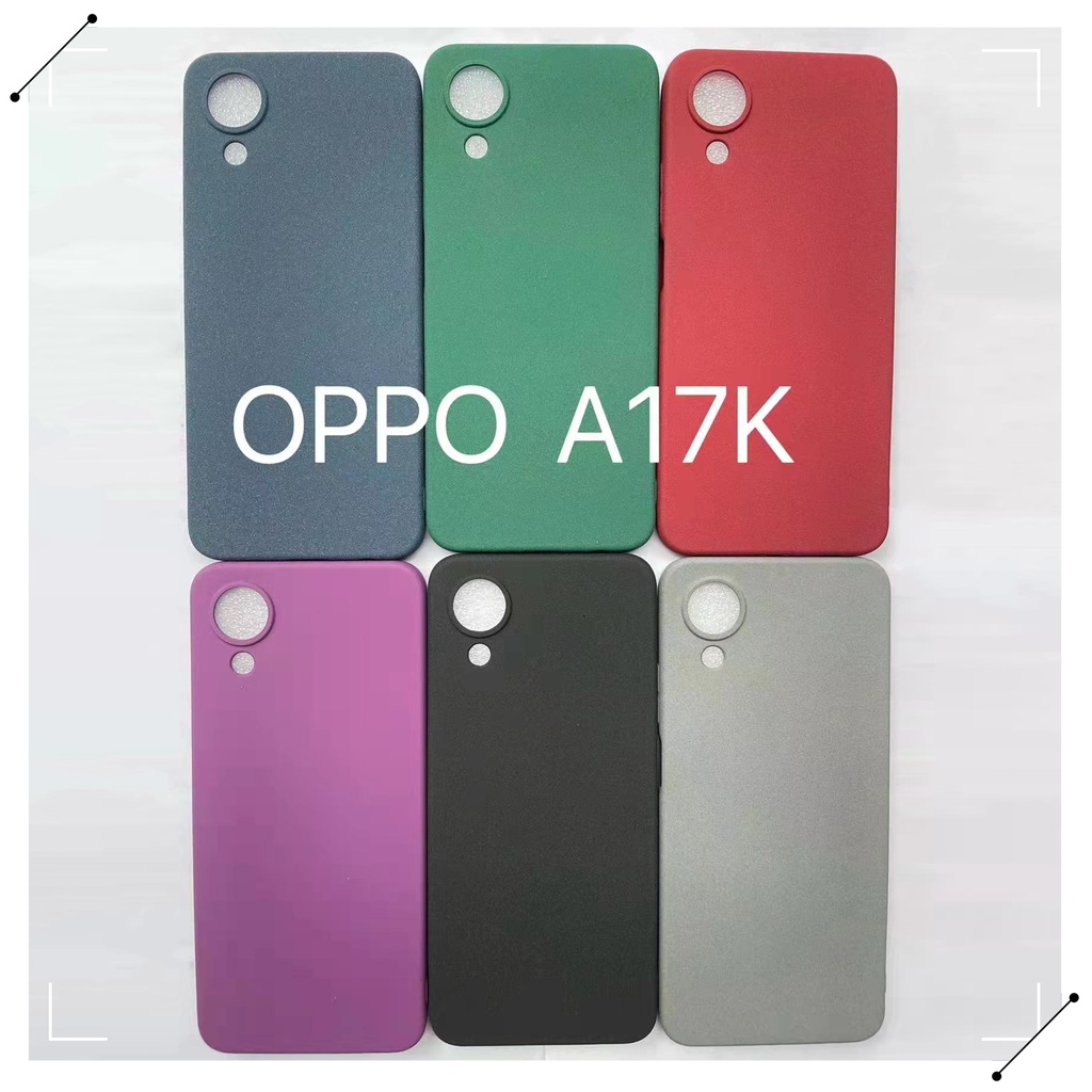 เคสโทรศัพท์มือถือ แบบนิ่ม เนื้อแมตต์ แบบบางพิเศษ สีพื้น แบบเรียบง่าย สําหรับ OPPO A17K