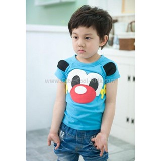 TSB-093 เสื้อยืดเด็กผู้ชาย สีฟ้า Size-80 (9-12 เดือน)