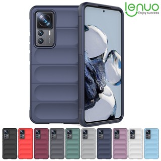 Lenuo เคสโทรศัพท์ซิลิโคน แบบนิ่ม สีพื้น กันกระแทก หรูหรา สําหรับ Xiaomi 12T Pro