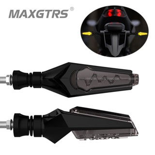 Maxgtrs หลอดไฟเลี้ยว LED กันน้ํา สําหรับรถจักรยานยนต์ 2 ชิ้น