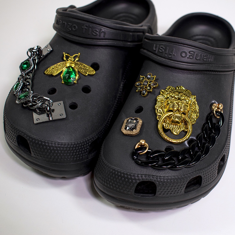 Ooyoudo เครื่องประดับ สร้อยข้อมือ รูป croc jibitz สไตล์วินเทจ DIY | jibitz สําหรับ croc【แตะผู้หญิง jibitz อุปกรณ์เสริม】