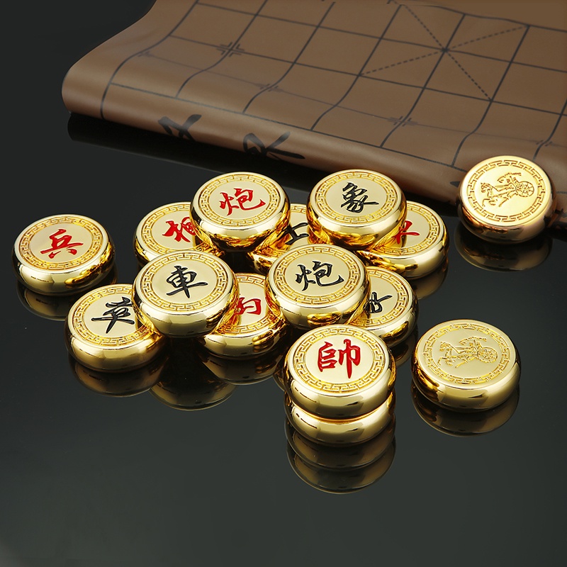 Unique Decorations Chinese Chess Pieces Large Metal Luxury High Quality Chinese Chess Unusual Social Ajedrez Chino Board