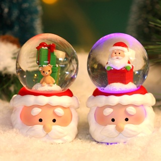 christmas crystal ball ขนาดเล็ก ลูกแก้วหิมะ ซานตาคลอส สโนว์บอล ลูกแก้ว ตกแต่ง ของขวัญวันเกิด คริสต์มาส มีหลายรูปแบบ